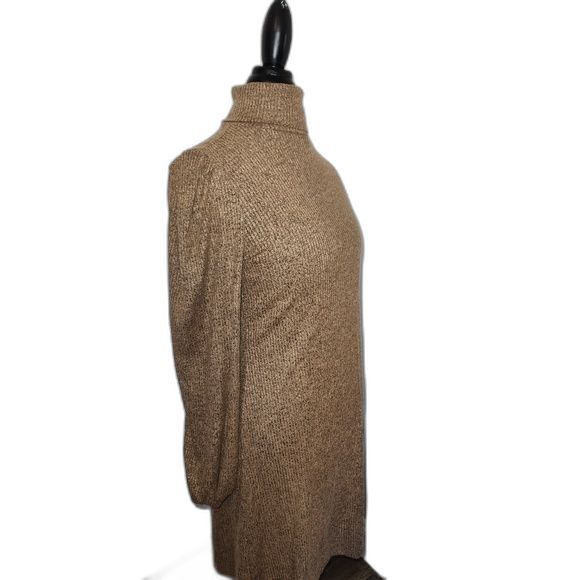 Women's Ophelia Roe Long Sleeve Sweater Dress Brown Small - Picture 4 of 7